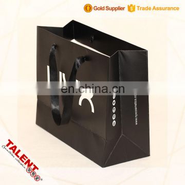 Customized Smart Black And White Printed Shopping Craft Art Paper Bag