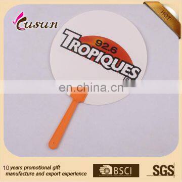 Cute Summer hot sale colorful eco friendly plastic hand fans cartoon pp fan