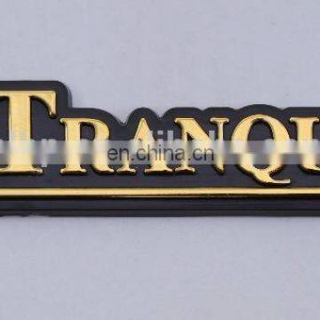 Customized Embossed Plastic ABS Logo With Sponge Glue photo-2