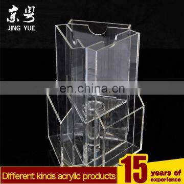 Trade Assurance Clear Rotating Display Leaflet File Document Newspaper Rack Acrylic Brochure Holder photo-3