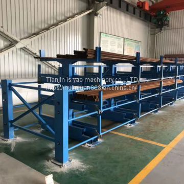 Advanced steel storage form: telescopic cantilevered steel shelves