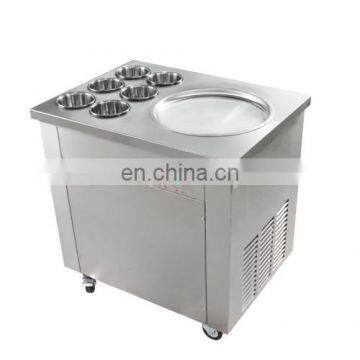 Automatic ice cream rolls machine/flat pan fry ice cream machine/frozen yogurt rolls fry ice cream machine