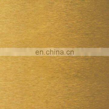 Astm a240 tp304 hairline finish golden color 410 grade golden stainless steel sheet