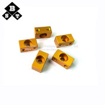 Custom Red Anodized Bearing Bracket Custom CNC Aluminum Milling Case Billet Machined Parts photo-3