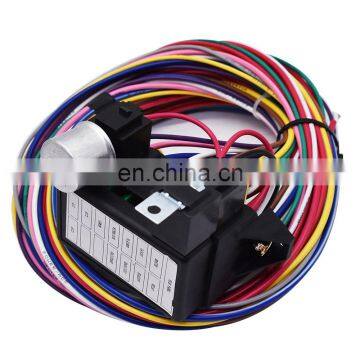 12 Circuit Basic Wire Harness Fuse Box Street Hot Rat Rod Wiring Cable Car Truck photo-3