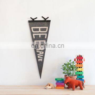 Felt banner hanging pennant flag with customized logos