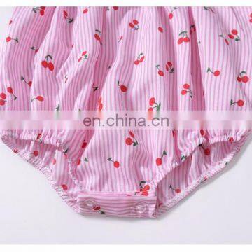 2019 New Cherry Newborn Fly Sleeve Jumpsuit Soft 100% Cotton Baby Romper photo-6