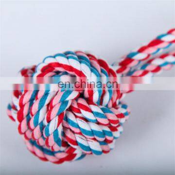 Environmentally Friendly Handmade Pet Dogs Cotton Rope Toys Dog Rope Ball Throw photo-3