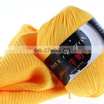 Hot Sell Thick Yarn Twisting Machine Super Soft Organic Milk Cotton Hand Knit Yarn 3ply photo-3