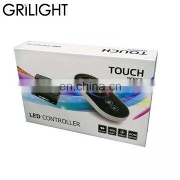 High quality touch rf remote rgb led controller with color box packing