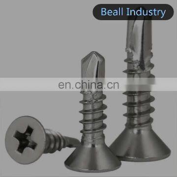 Metric Cross recessed countersunk head self-drilling screws