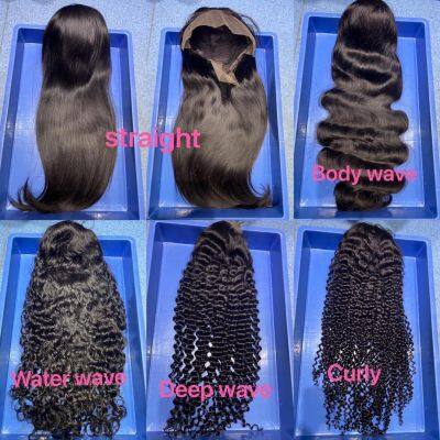 KHH Cuticle Aligned Wig Body Wave Virgin Raw 30 Inch Human Hair Full Transparent,Water Wave Full Lace Wigs Vendor