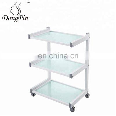 Pdt Beauty Machine Used Glass Salon Trolley 15/17kgs 1ctn/pcs White, Black 830*560*100 Mm 4 Pcs L587*W414*H808 Mm