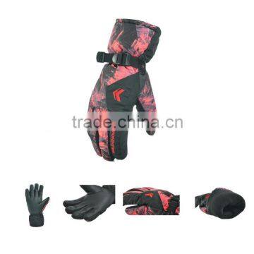 checked ski boy winter glove