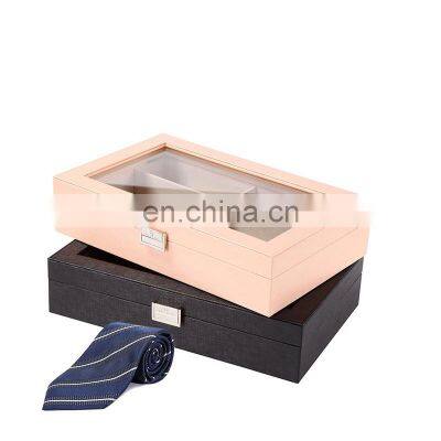 Fashionable Custom Unfinished Simple Useful Wood Tie Gift Storage Boxes photo-3