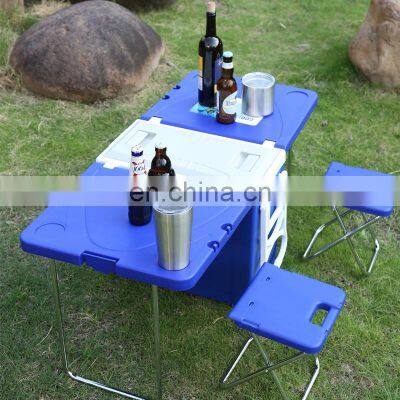 GINT 28L Hot Selling Table Folded Wheeled Plastic Insulated Cooler Box