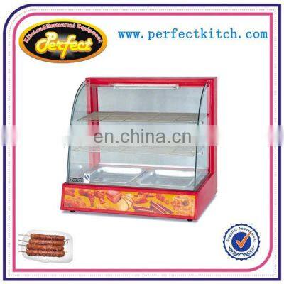 Curved Glass Warming Showcase /3 Layers Hot Food Display Showcase photo-2