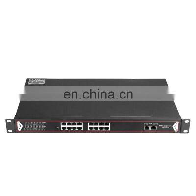 1000M 16 Port POE Switch +2 Port 1000M Network POE Network Switch high quality