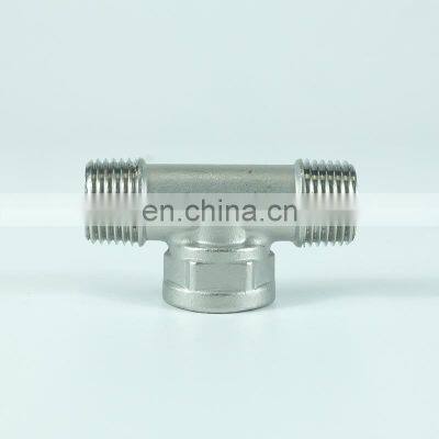 ss304 ss316 Male Female pipe fitting tees forging female thread bsp reducer tee