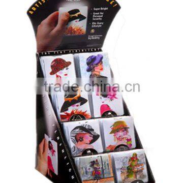 Recyclable raw material promotion cardboard cosmetic counter display