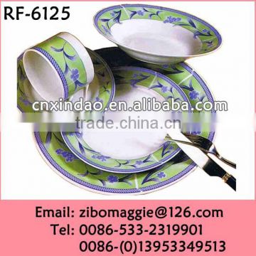 Hot Sale Porfessional Not Expensive Custom Print Porcelain Promotion Dinner Set for Tableware