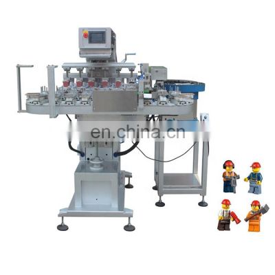 Automatic 6 Colors Lego Toy bauble conveyor pad printer machine