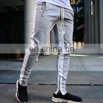 Summer Drawstring Trousers Zipper Double Pocket Long Men's Sports Casual Pants photo-5