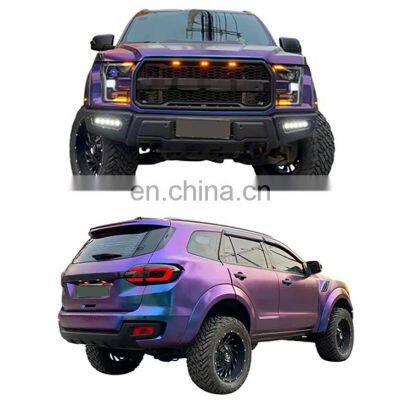 Car Auto Accessories Front Car Bumpers ABS Black Body kits For Everest 2019 Upgrade To F150 Raptor