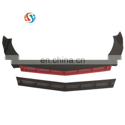 China Car Parts Car Accessories Front Bumper Lip Universal Gloss Black+Red Colour Front Lip For All Cars