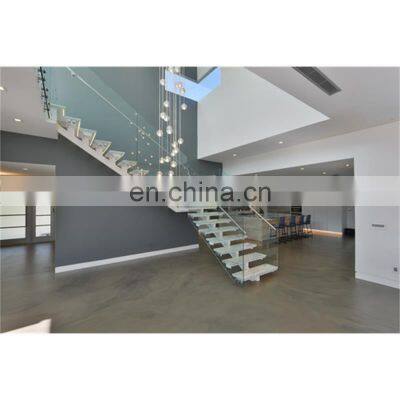 White Stringer modern interior staircase