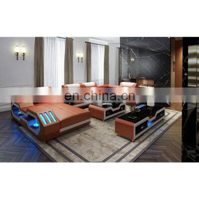 Modern office business reception room sofa set Leather sofa coffee table furniture set