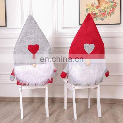 Premium Luxury Grey Red Restaurant Event Hotel Elegant Universal Outdoor Christmas Chair Cover