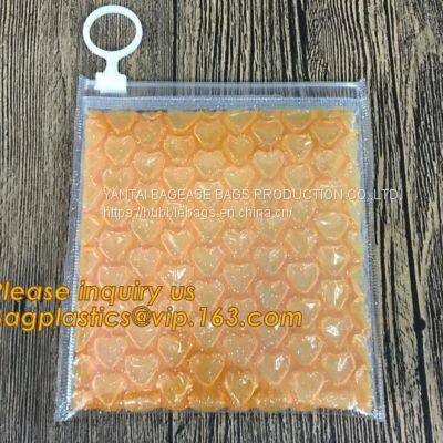 Reusable Metallic Matte Glossy Holographic Ziplock Bags, Reclosable Cosmetic Packing Bubble Pouch Slider Zipper photo-2