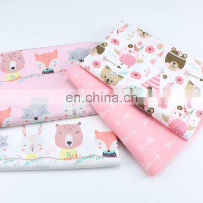 Cartoon arrows bear baby owl print kindergarten cotton bedding draperies all cotton fabric