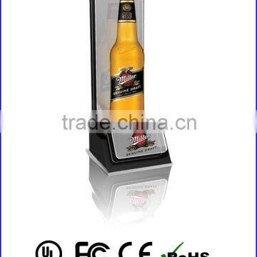 Wine bottle glorifier beer promotion stand with LED lighting