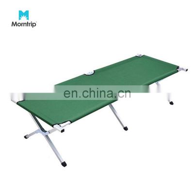 High Quality Green Portable Foldable Light Weight Steel Tube Folding Sleep Outdoor Disaster Relief Field Military Camping Bed