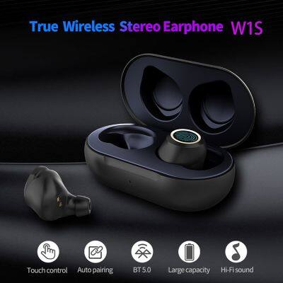 TRULYPLUS OEM China W1S TWS BT Wireless Gaming Headset True Touch Control Wireless Earbud for Wake up Siri TWS