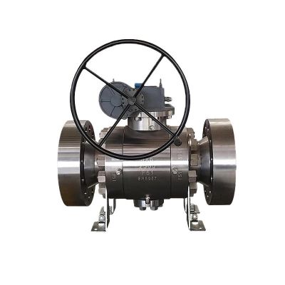 Hot sale inlet industrial carbon steel ball valve trunnion mounted ball valve ANSI