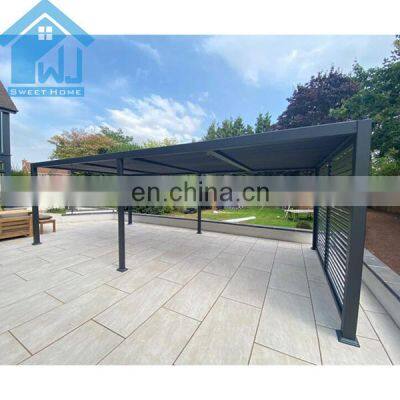 2022 Hot Sale Garden Gazebo Pavilion 3x4 Sun Shading Bioclimatic Pergola electric aluminum pergola