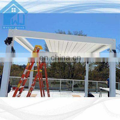 Aluminum Waterproof Pergola Covers Louvered Gazebo