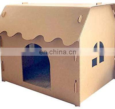 Custom Cat Furniture Cave Condo Cat Bed Scratching Board with Catnip Cat Corrugated Cardboard Scratcher House