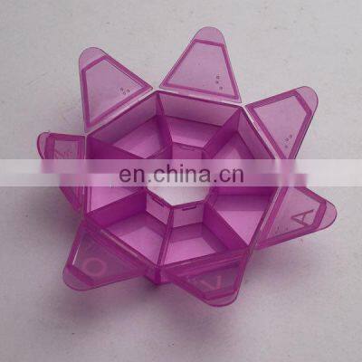 7 Days Pill Box With Plastic Hot Selling Slide Pill Box Wholesale Custom Different Color Pill Boxes Bulk
