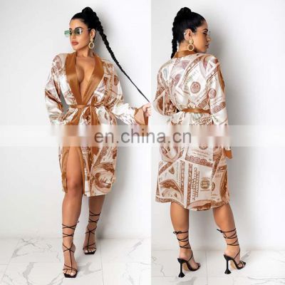 High Quality Women Sleepwear Satin Silk Pajama Robe Vendor