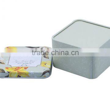 Small Square Cosmetic Package Metal Soap Tin Box photo-3