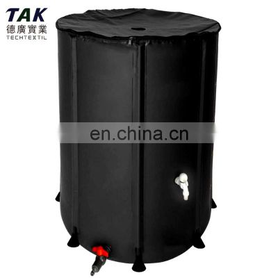 100l garden pvc coated tarpaulin portable rainwater collection folding rain water barrel