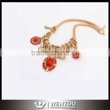 Wholesale Clothing Accessories Antique Drop Gemstone Necklace