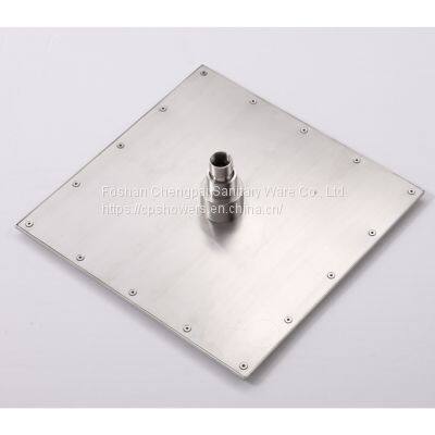 LED Shower Head Polished Rain Showerhead in 304 Stainless Steel Size 30x30cm photo-3