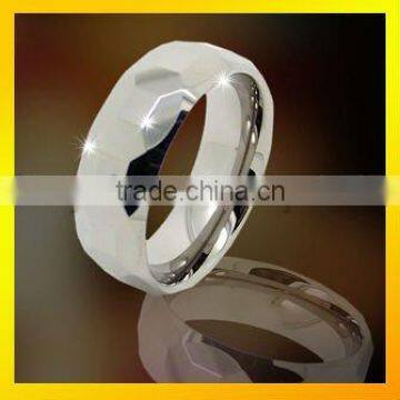 simple design tungsten carbide facet ring