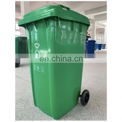 240 Liter Mobile Garbage Bin Plastic Waste Recycle Bin Outside Trash Can