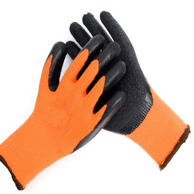 best cold weather 7 gauge polyester loop napping liner latex crinkle coated winter warm construction gloves